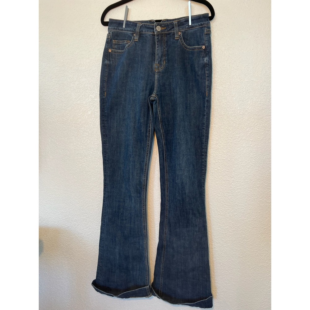Rock & Roll Denim Womens High Rise Trouser Jeans Dark Wash W28 L38